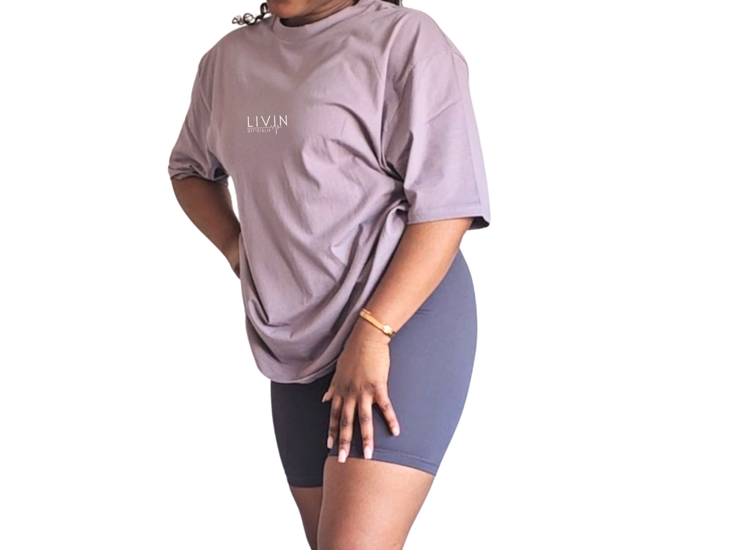 Oversized Lifeline Heartbeat Unisex T-shirt |Lilac Electrocardiogram (ECG) livino apparel