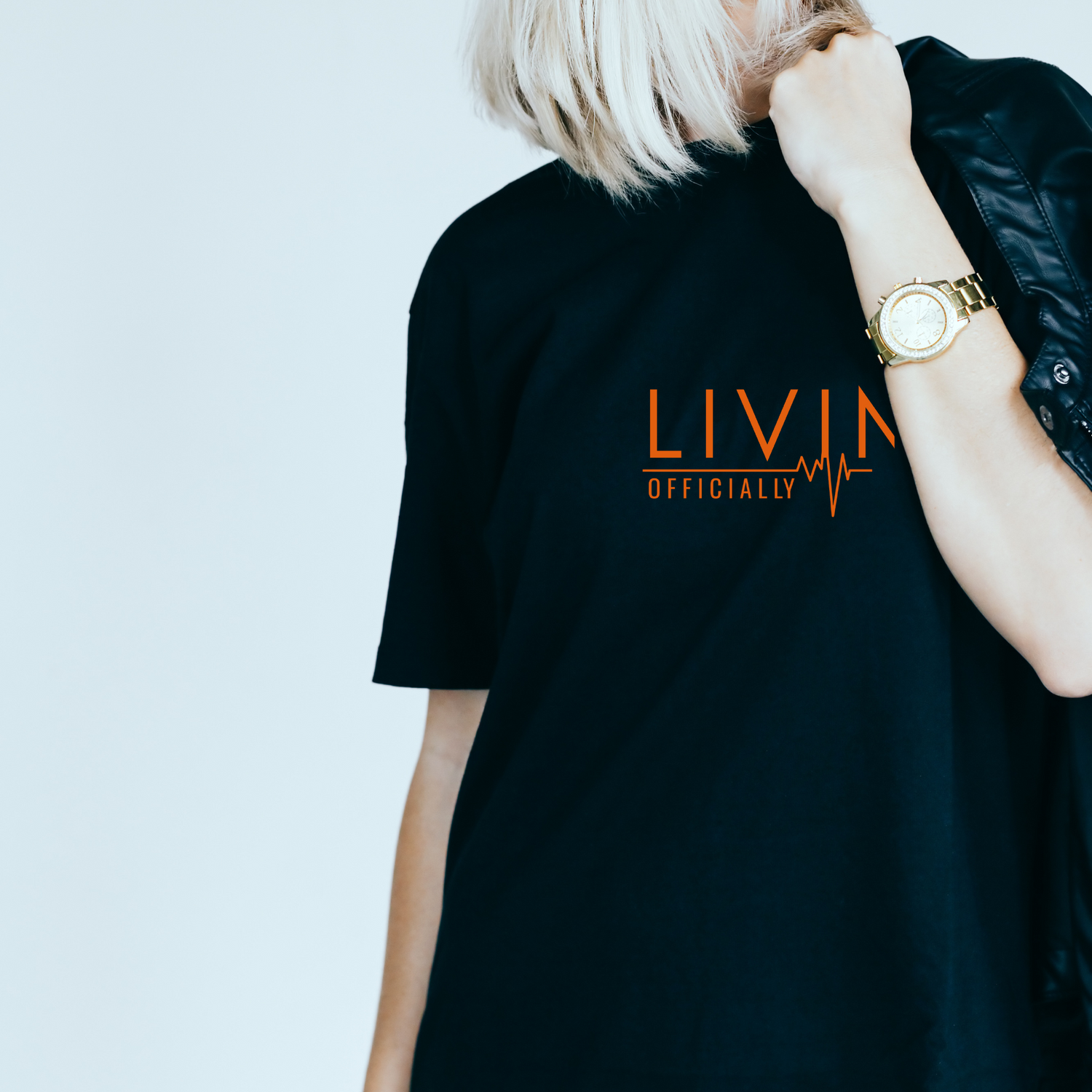 Black ECG T-shirt - Living Lifeline heartbeat tshirt